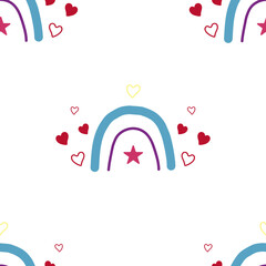 Seamless pattern with romantic design