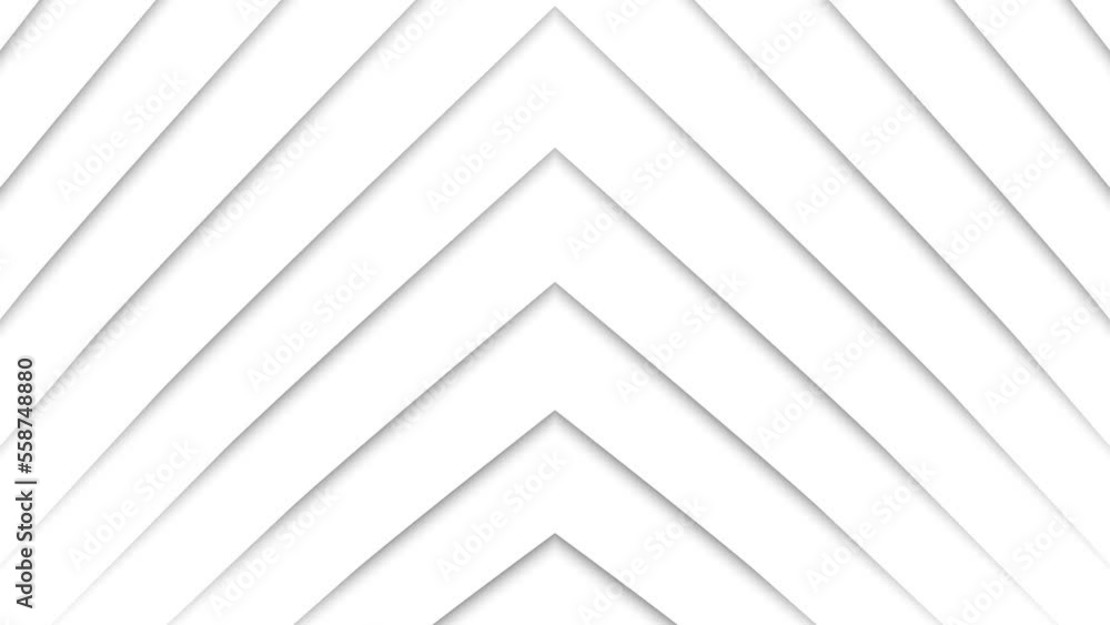 Poster abstract white corner lines pattern seamless looping animation on clean white background.