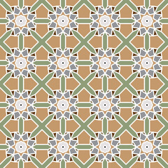 Seamless islamic pattern. Background vector illustration. Seamless girih pattern. Traditional Islamic Design. Mosque decoration element. Seamless geometric pattern. Vector decorative ornamental patter