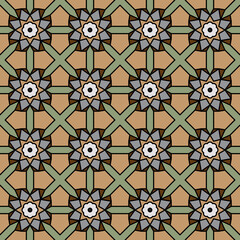 Seamless islamic pattern. Background vector illustration. Seamless girih pattern. Traditional Islamic Design. Mosque decoration element. Seamless geometric pattern. Vector decorative ornamental patter