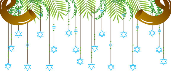 Jewish holiday illustration