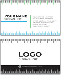 "Ruler" Design Business card design template, Clean professional business card template, visiting card, business card template.