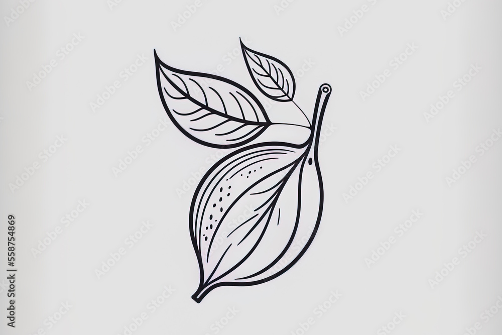 Poster one line sketch of a lemon. straightforward abstract minimalism. generative ai
