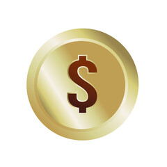 dollar coin  sign icon