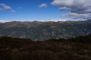 Sexten, Italy - September 19, 2022 - nature around Helmjet, upper station in late summer