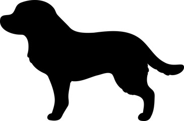 Simple and cute silhouette of Labrador Retriever in side view