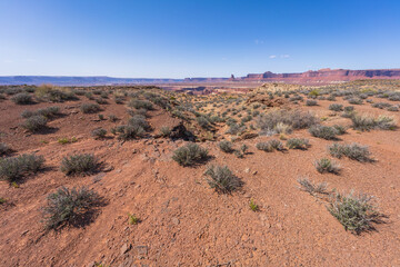 hiking the murphy trail loop in the island in the sky in canyonlands national park, usa