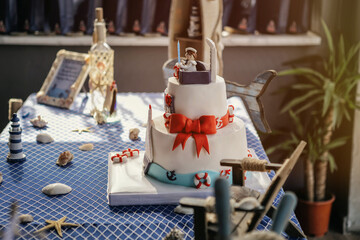 Birthday Cake with Sailor Concept