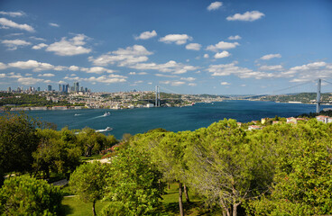 Bosphorus view wide shot
