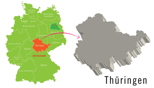 3D Germany cities map 