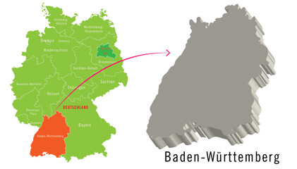 3D Germany cities map 