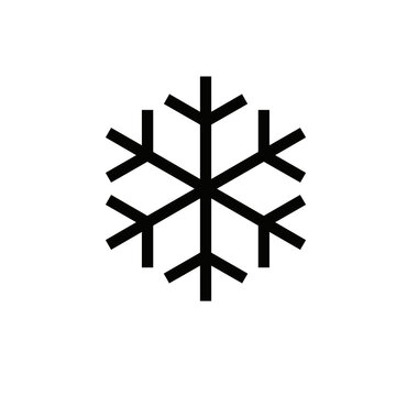 Snowflake icon isolated on white background. Snowflake icon close-up