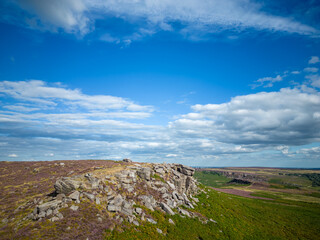 Stunning landscape of Peak District National Park on a sunny day - travel photography
