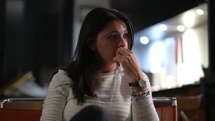 Close-up face showing concern and empathy talking with friend