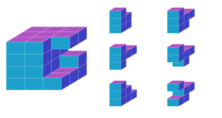 Find the Missing Piece. Shape completion questions, Find next shape