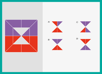 Find the Missing Piece. Shape completion questions, Find next shape