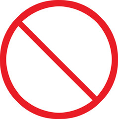 symbol of red circle with slash indicating forbidden 
concept - obrazy, fototapety, plakaty