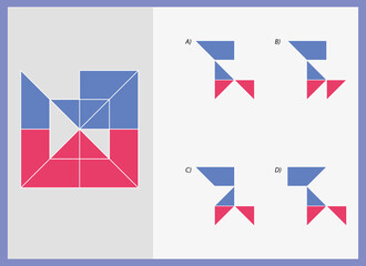 Find the Missing Piece. Shape completion questions, Find next shape