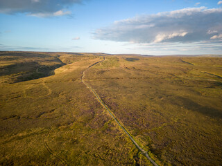 Snake Pass in the Peak District National Park at sunset - travel photography