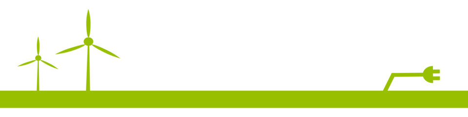 Obraz premium Windrad Energie Windenergie Band Banner Strom