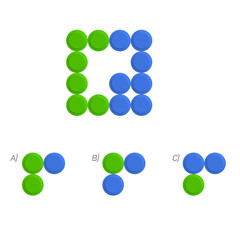 Find the Missing Piece. Shape completion questions, Find next shape