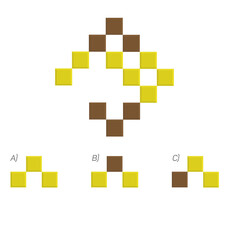 Find the Missing Piece. Shape completion questions, Find next shape