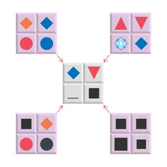 Find the Missing Piece. Shape completion questions, Find next shape