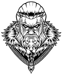 Viking line art png