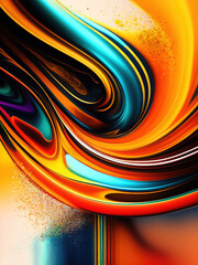 Abstract wavy pattern in vivid colors