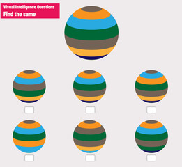 Visual intelligence questions IQ TEST. Draw the same