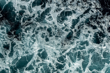Natural and unique texture of agitated sea surface
