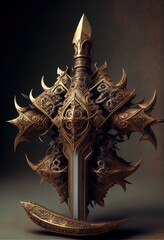 Epic medieval fantasy weapon - generative ai