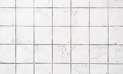 White ceramic square tile seamless pattern