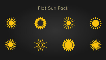 Flat sun pack logo