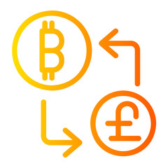 money exchange gradient icon