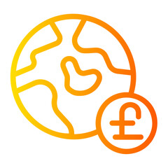 Pound Sterling gradient icon