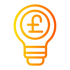 bulb gradient icon