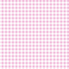 	Seamless pink checkered plaid fabric pattern texture. Modified stripes consisting of crossed horizontal and vertical lines. Seamless gingham  background.
