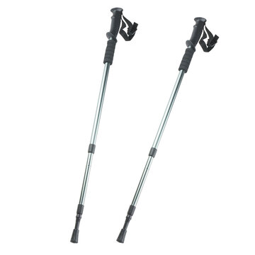 Nordic tracking sticks for scandinavian walking on the isolated background

