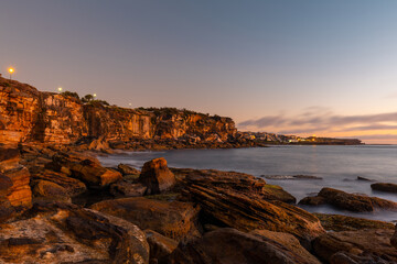 Fototapeta na wymiar Rock and cliff formation on the coastline.