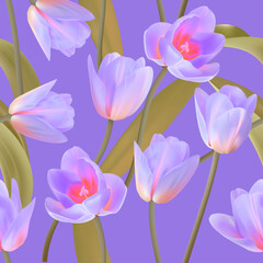 Summer tulips pattern