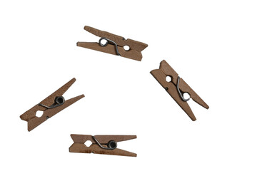 clothes peg or pins isolated 