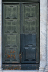 Fototapeta na wymiar Old wooden textured door, background