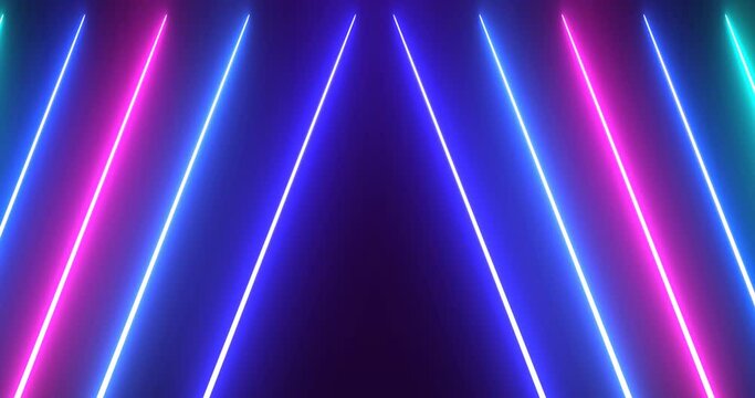 animated biru pink triangle neon pattern background