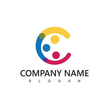 People Logo Template, Charity, Teamwork, And Social Media Network Icon