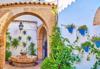 The Cordovan Patio of Aca Zoco handicraft market, Cordoba, Spain