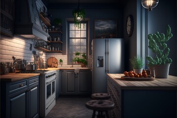 Kitchen, Interior, Generative AI