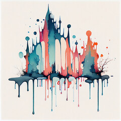 Background with dripping paint graffiti 