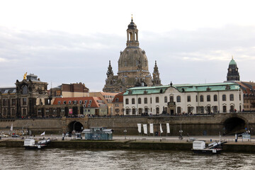 Obraz premium Church and historic part of the city of Dresden,Germany.
