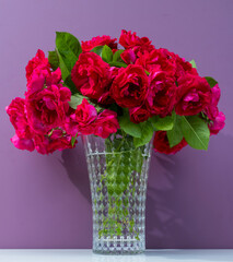 bouquet of roses in a vase